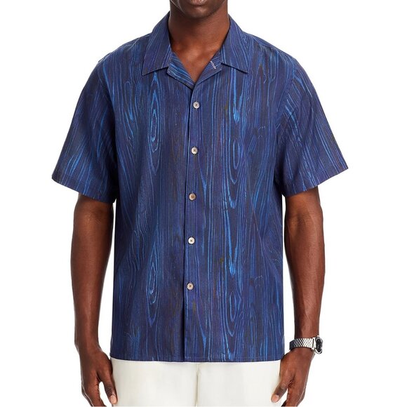 Paul Smith PS Men's Short Sleeve Abstract Print Button Shirt Casual Fit Blue M - Picture 5 of 7